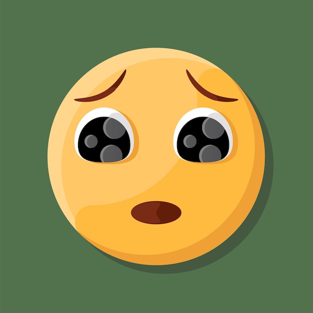 Лицо с умоляющими глазами Cute Emojis Face Vectors