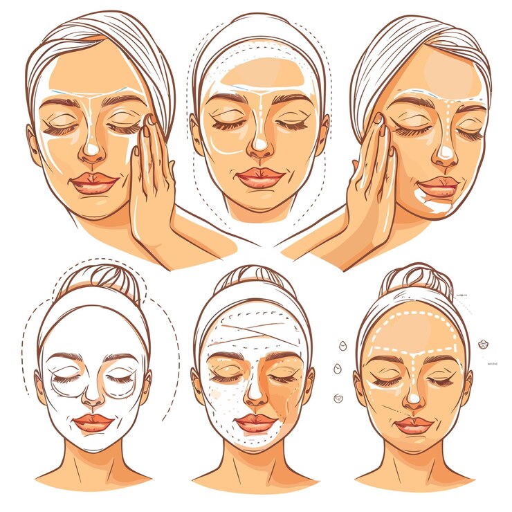 Vector the face of a woman with the eyes closed