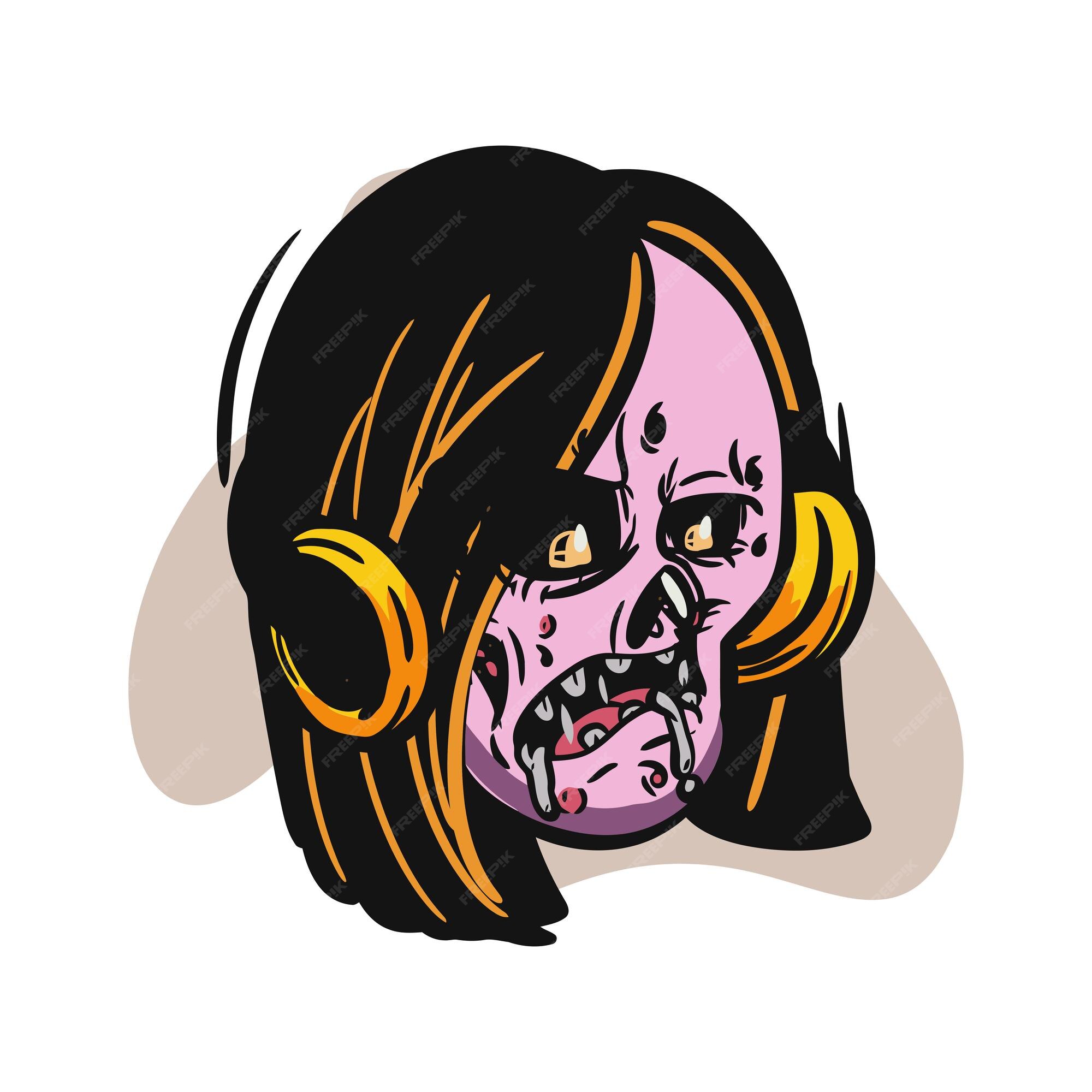 Troll Face Zombie mouth - Mask Design - Sticker