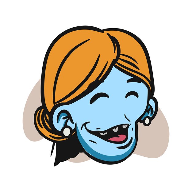 Face zombie cartoon illustration for logo emoticon esport mascot vector for tshirt and sticker design