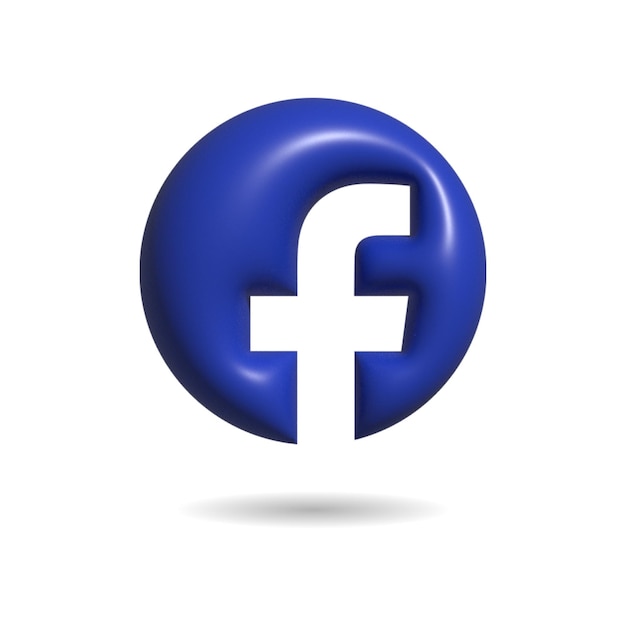 Vector facebook 3d circle icon