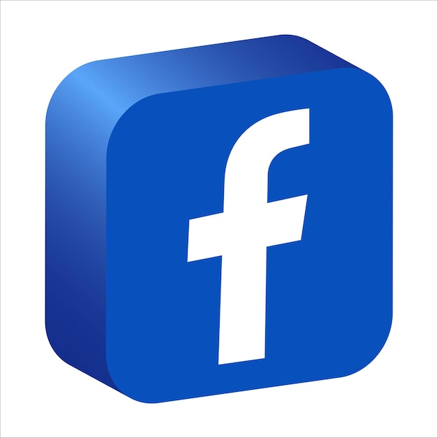 Vector facebook 3d vector logo