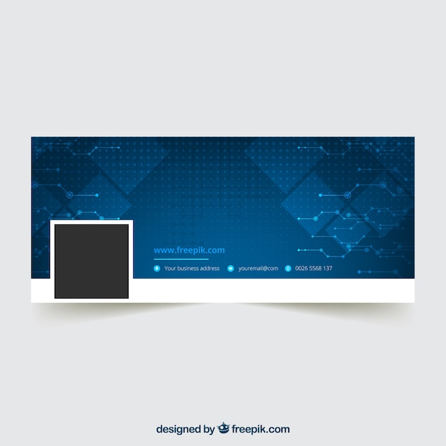 Vector facebook abstract blue cover