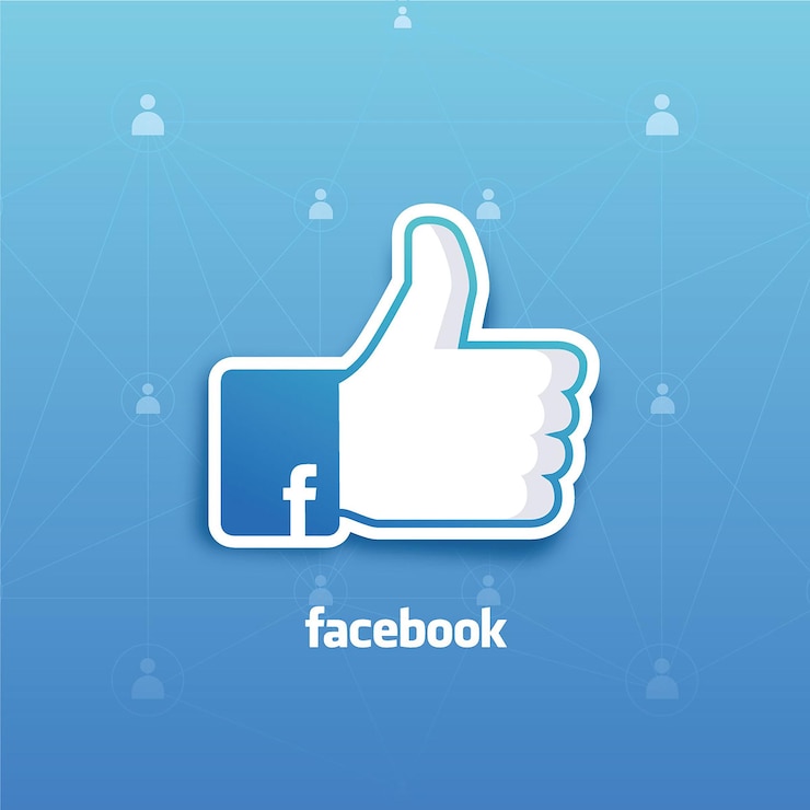 Facebook фон с лайками Бесплатные векторы