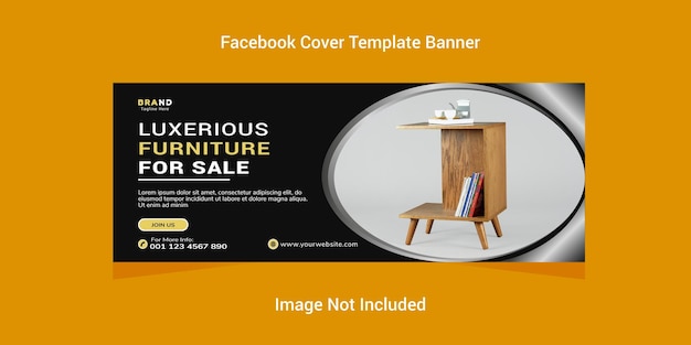 Vector facebook banner and web banner corporate traveling interior furniture real estate template