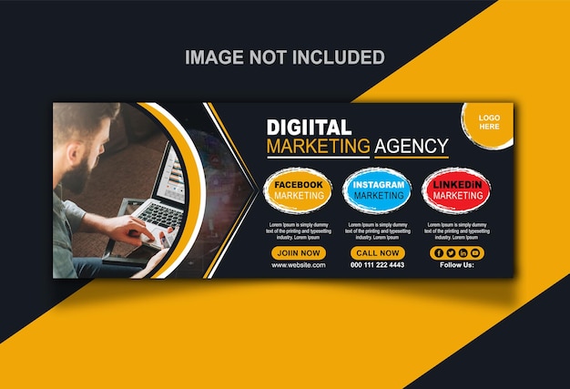 Facebook cover banner design template