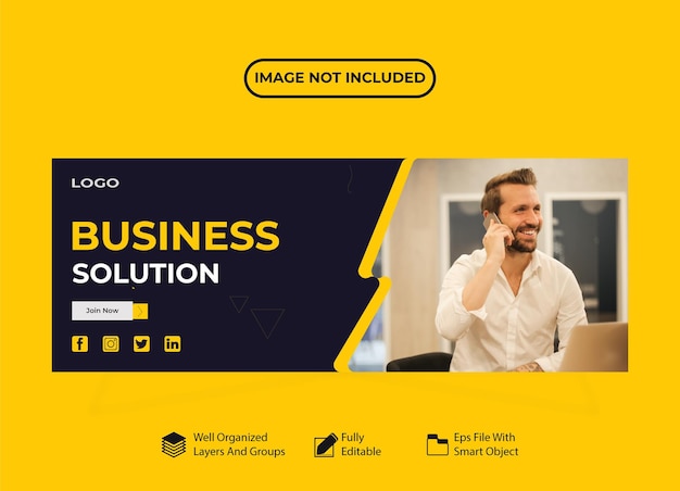 Facebook cover banner template business promotion digital marketing design