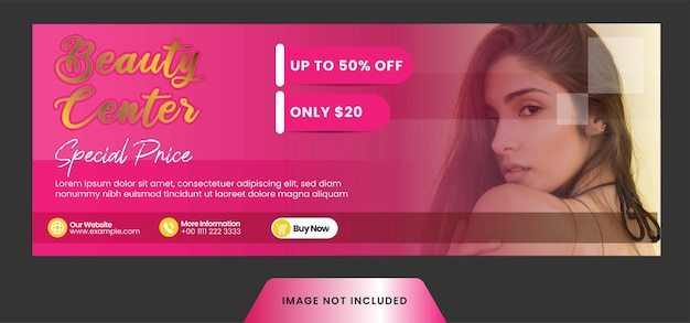 Vector facebook cover beauty product template or banner layout for social media banner vector