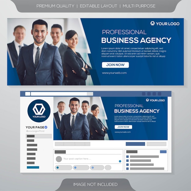 Vector facebook cover business template