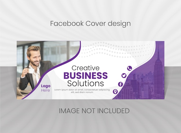 A facebook cover design for a business solution.