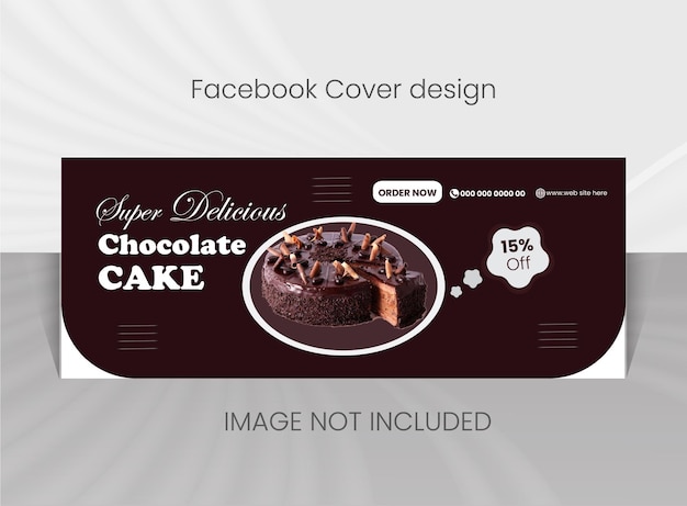 Facebook cover design for a cake