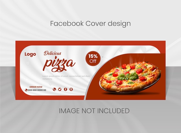 Facebook カバー デザインのおいしいピザ