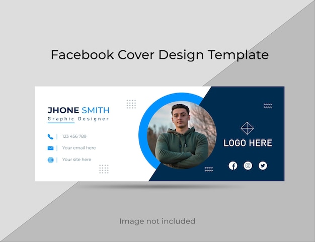 Vector facebook cover design template