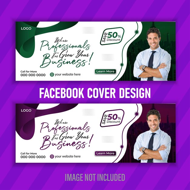 Вектор Дизайн обложки facebook