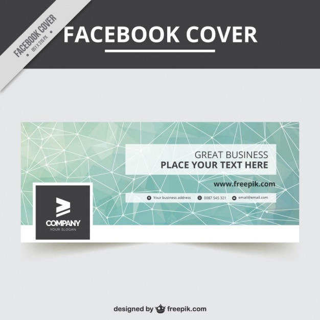 Vector facebook cover of geometric lines