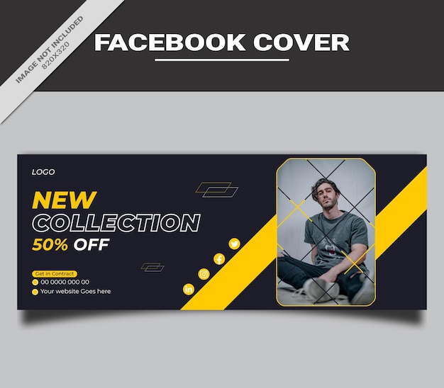 Vettore la copertina di facebook è promozionale o di branding per la tua azienda fashion facebook cover design