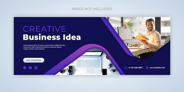 Facebook cover page and web banner design template