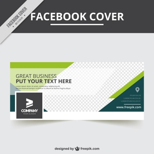 Facebook cover template in abstract style