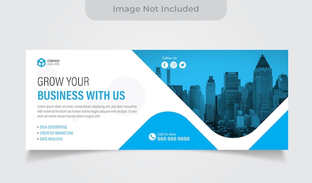 Vector facebook cover template design for business