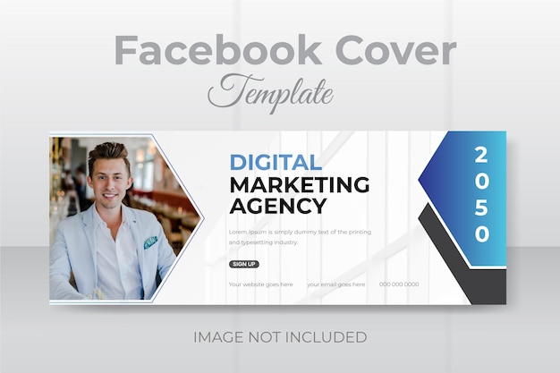 a facebook cover template for a digital marketing agency