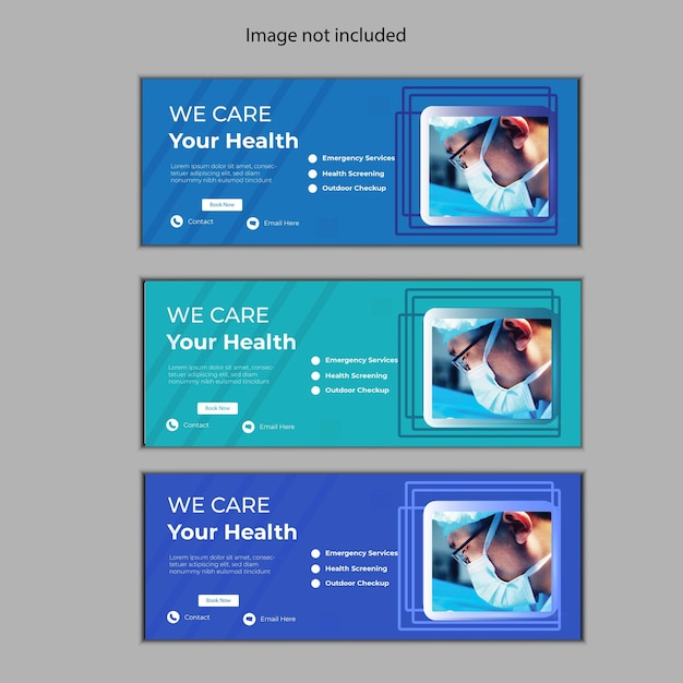 Facebook cover template for Doctor's