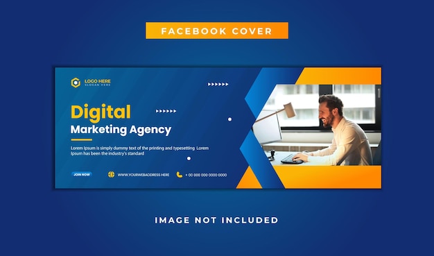 Modello di copertina di facebook e design di banner web