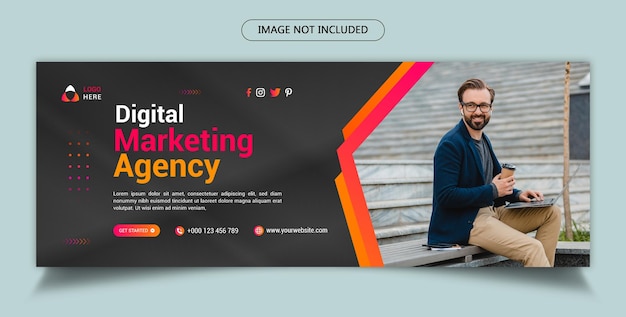 Facebook cover or web banner template