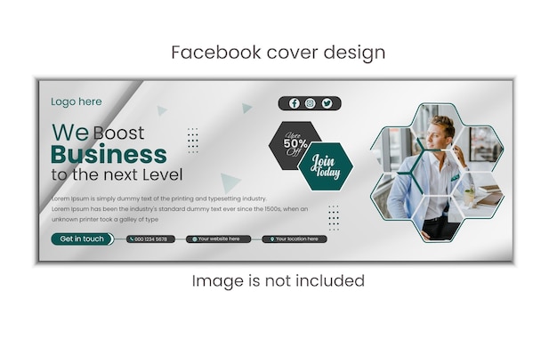 Vector facebook-coverpagina voor marketing en webbanner-sjabloon