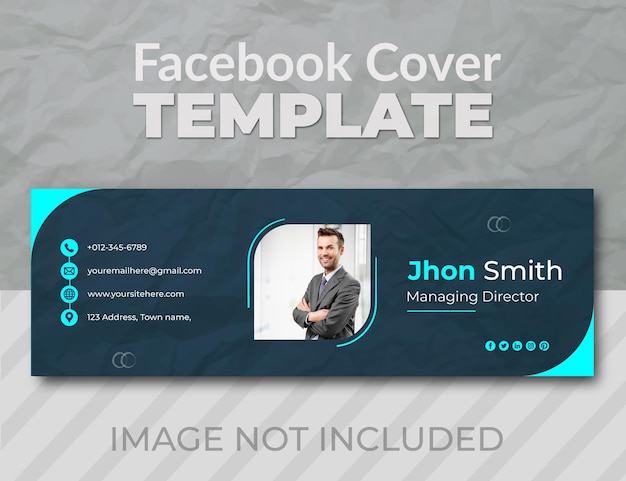 Vector facebook  and email signature cover template design