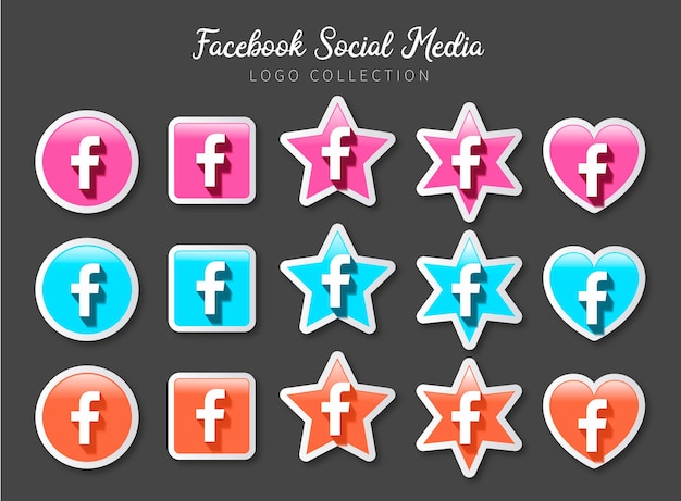 Facebook icons  free vector