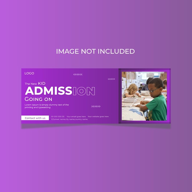 Facebook Kid Admission Cover Banner Design.