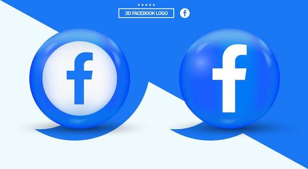 Vector facebook logo in circle modern style social media logotype