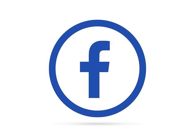 Vector facebook logo social media logo facebook grijs pictogram facebook vector illustratie