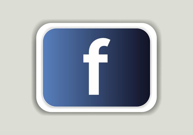 Vector facebook logo teken symbool vector mobiele apps online service icoon social media app logo