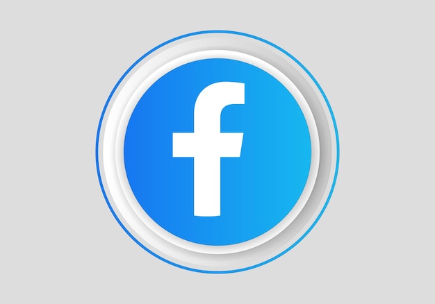 Facebook 로고 벡터는 인기 있는 소셜 미디어 앱의 로고를 양식화한 표현입니다.