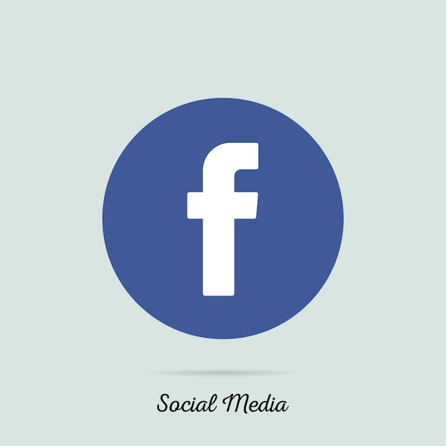 Vector facebook-logopictogram realistische sociale media-logotype facebook-knop op witte achtergrond