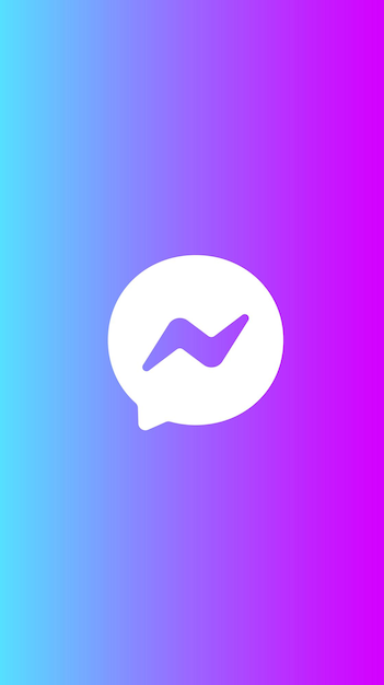 Vector facebook messenger logo teken symbool vector mobiele apps online service icoon social media app logo