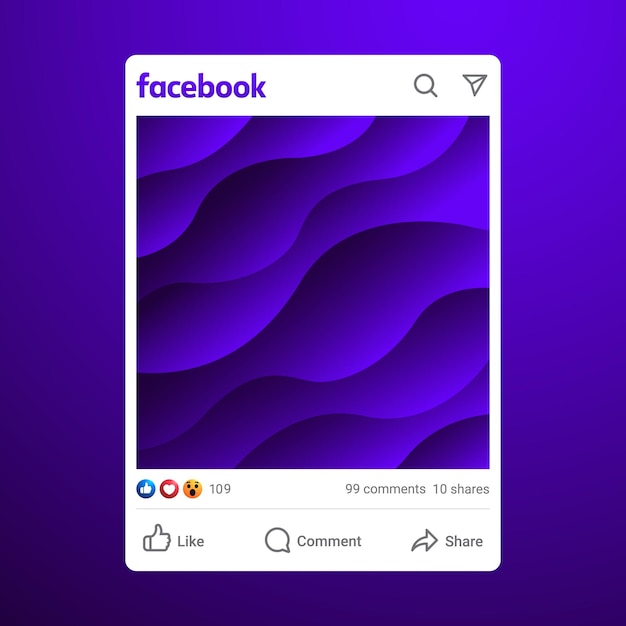 Vector facebook mobiele post sjabloon