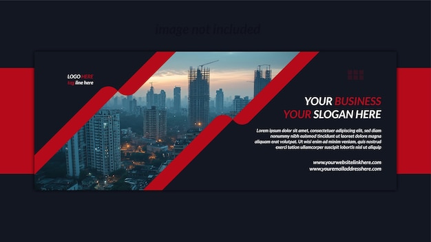 Facebook omslag pagina ontwerp web banner sjabloon