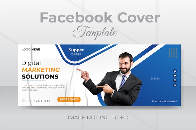 Facebook-omslagontwerpsjabloon premium vector