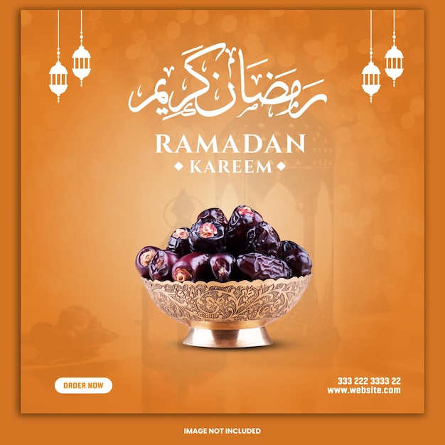 Vector facebook ramadan postontwerp
