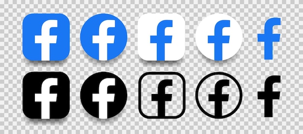 Vettore vettore dell'icona dei social media di facebook