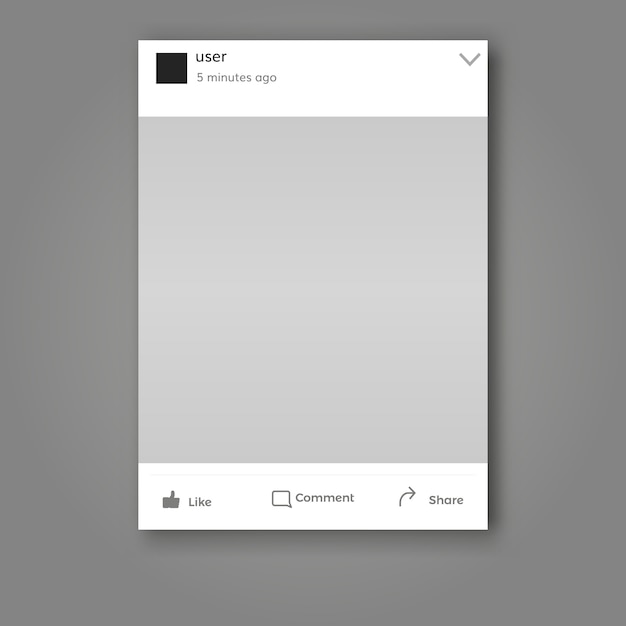 페이스 북 소셜 네트워크 포스트 프레임