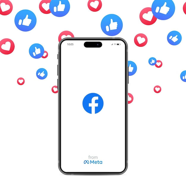 Facebook-symbolen profiel Facebook-mockup Emoticon-knoppen Emoji-reacties voor sociaal netwerk