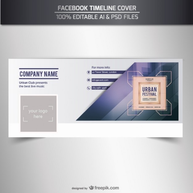 Facebook timeline cover vector