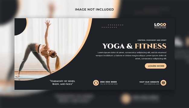 Vector facebook yoga cover of social media cover en webbanner sjabloon