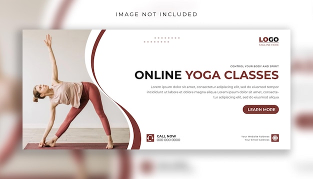 Vector facebook yoga cover of social media cover en webbanner sjabloon