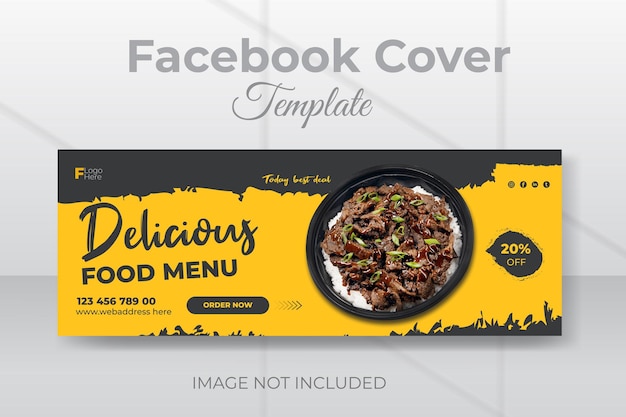 Faceook cover design for delicious food