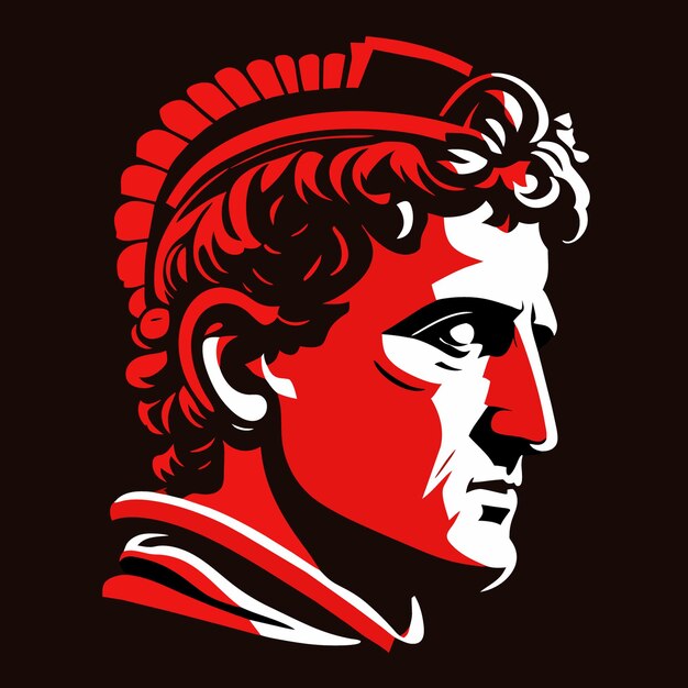 Vector faces of the roman empire graphic illustrations of ancestry