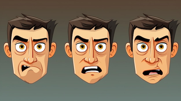 Vector the faces of tv character